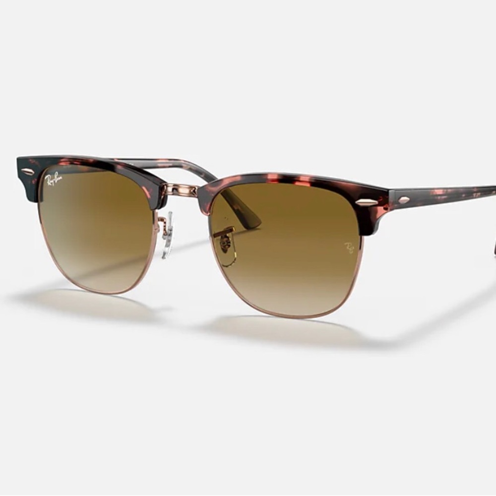 Ray-Ban Womens Tortoise Clubmaster Sunglasses - Size 51-21 L (most common size)